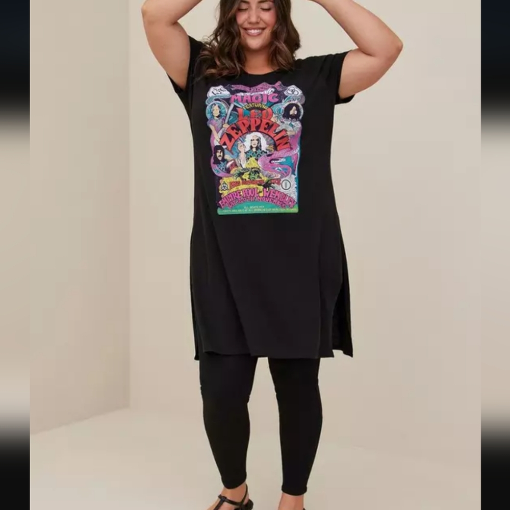 NEW Led Zeppelin Split Side Tunic Tee Size 2 NWT by Torrid